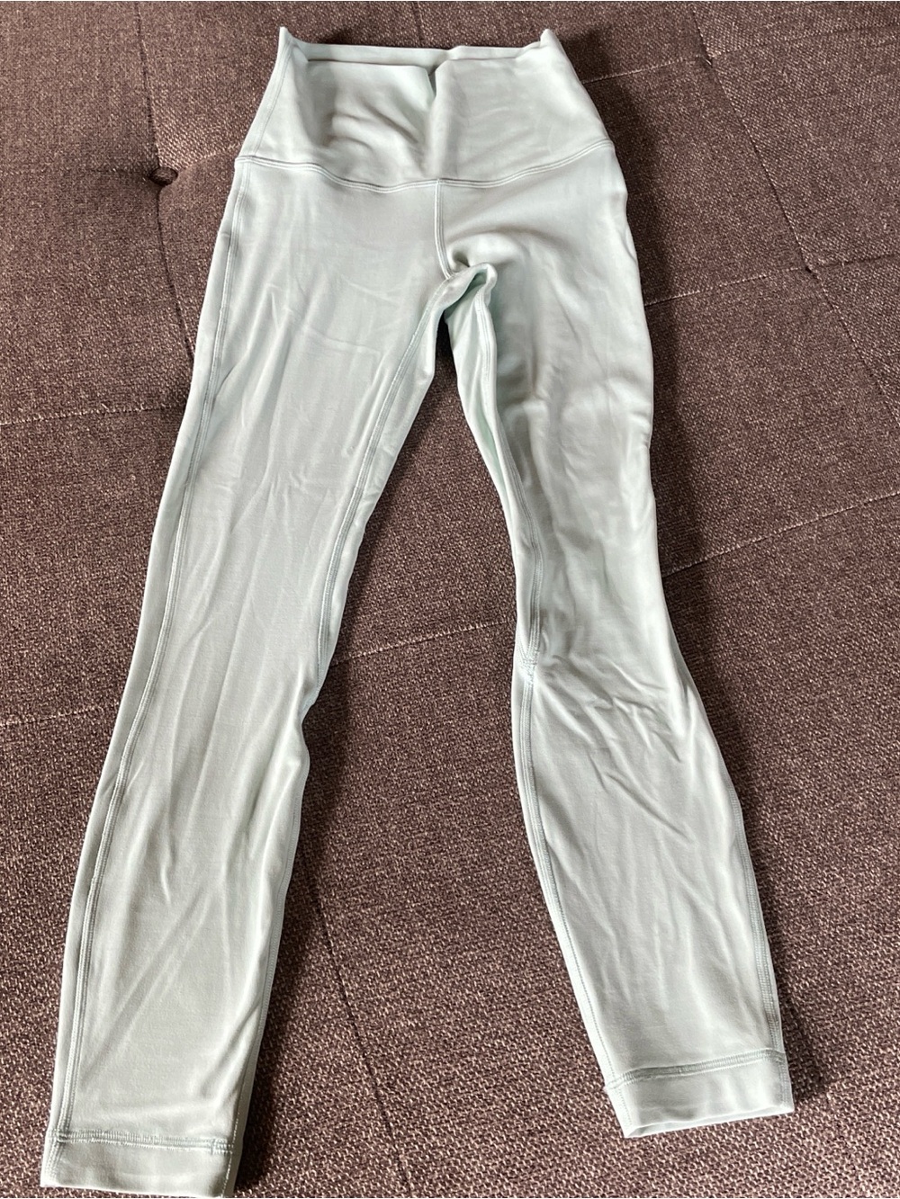 Lululemon High-Waist Light Green Active Leggings
